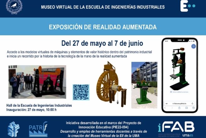 Exposición en realidad aumentada de modelos virtuales de máquinas y elementos históricos del patrimonio industrial