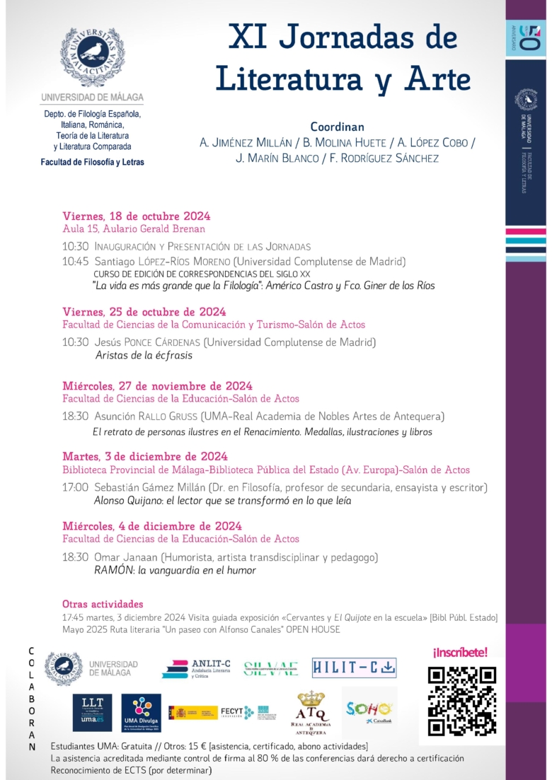 XI Jornadas de Literatura y Arte l 3 de diciembre